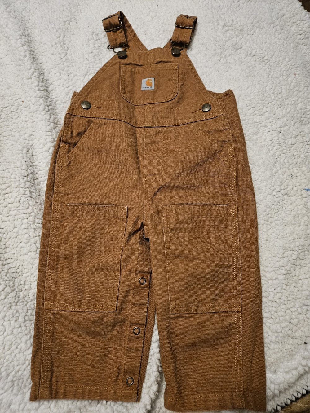 Carhartt Tan/Brown Duck Bib Overalls